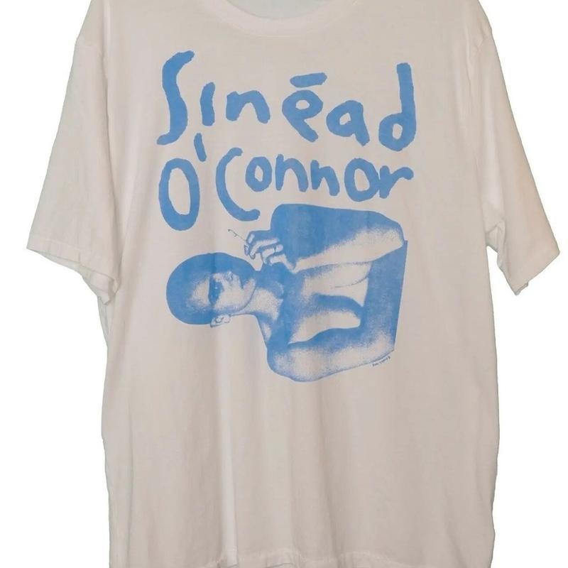 Vtg Sinead O Connor Smoking White T-shirt Short Sleeve All Sizes Hoodie, Sweatshirt | HypeCrazeTee.com