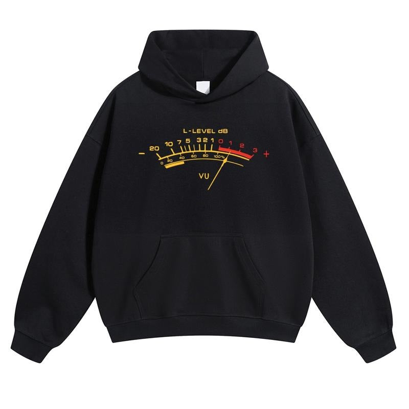 Vu Meter Graphic Hoodies Fall Outfits Outfits Men Hoodies Men Vacation Outfits Sweater Longsleeveshirt Fall Outfit...