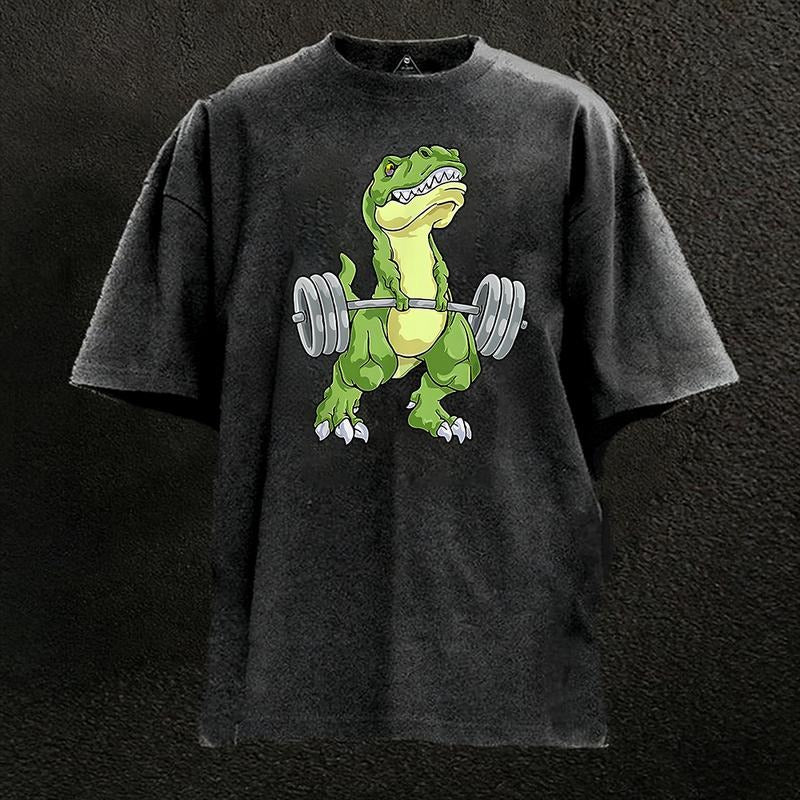 WEIGHTLIFTING  Washed Graphic Tees Funny Japanese Cartoon Distressed Shirt 90s Vintage Streetwear Unisex Summer Gift...