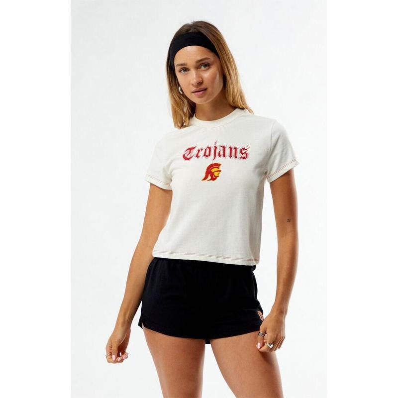 WILD COLLECTIVE Women's x Pacsun USC Trojans Mini T-Shirt Hoodie, Sweatshirt | HypeCrazeTee.com