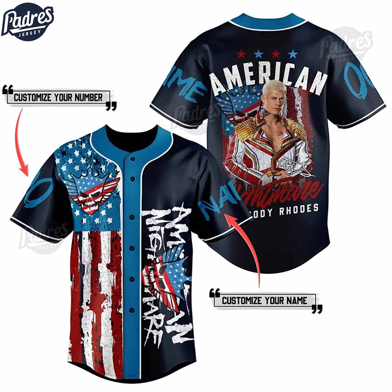 WWE Cody Rhodes Baseball Jersey - Padres Jersey Oasis: Elevate Your Baseball Style Game