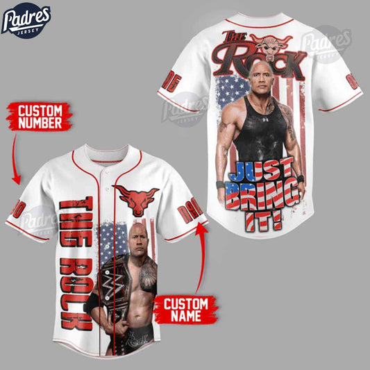 WWE The Rock Just Bring It Baseball Jersey - Padres Jersey Oasis: Elevate Your Baseball Style Game