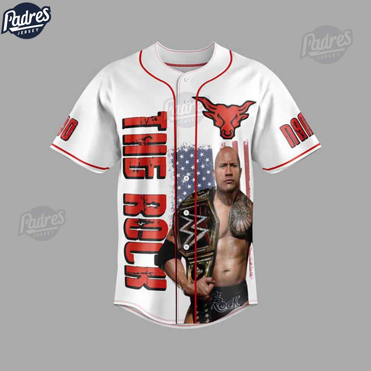 WWE The Rock Just Bring It Baseball Jersey - Padres Jersey Oasis: Elevate Your Baseball Style Game