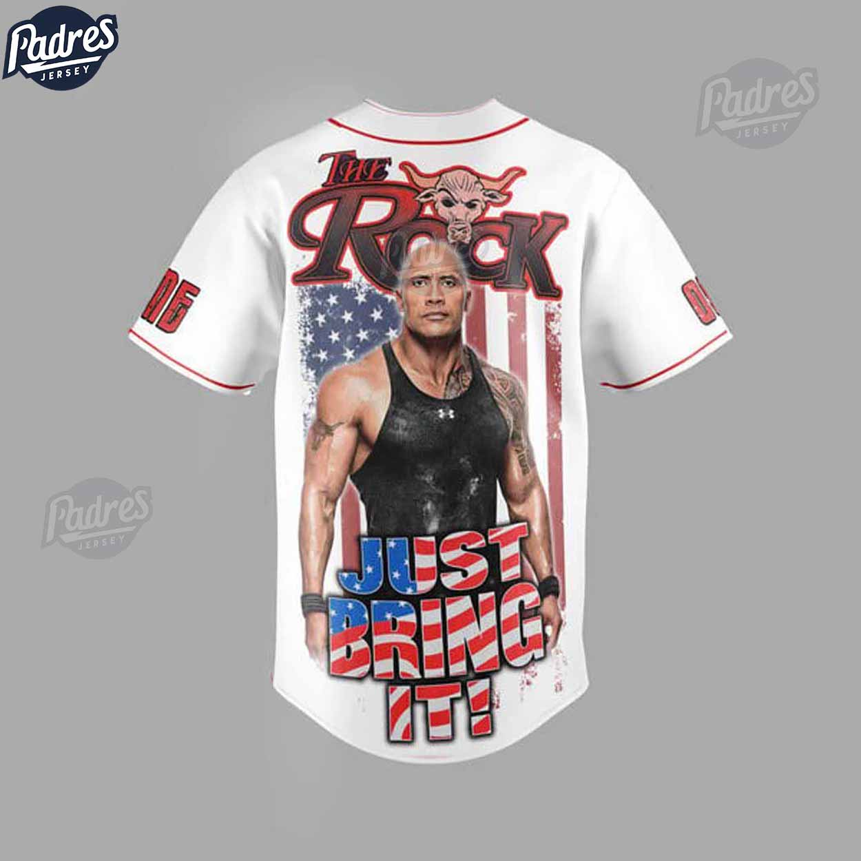 WWE The Rock Just Bring It Baseball Jersey - Padres Jersey Oasis: Elevate Your Baseball Style Game