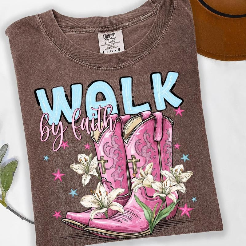 Walk by Faith DTF Transfers - THIS IS NOT A SHIRT Hoodie, Sweatshirt | HypeCrazeTee.com