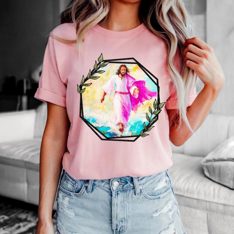 Walking with Jesus DTF Transfers - THIS IS NOT A SHIRT Hoodie, Sweatshirt | HypeCrazeTee.com