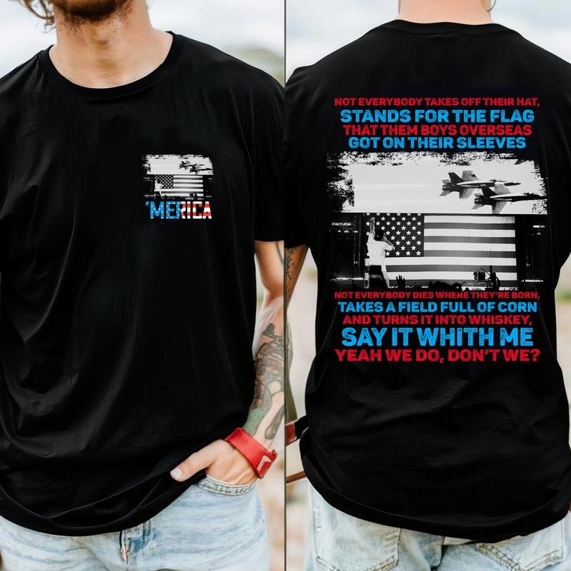 Wallen 4th of July Shirt 2 sides, Country Music, Gift to BFF Casual Streetwear Styles Summer Trendy Hoodie, Sweatshirt