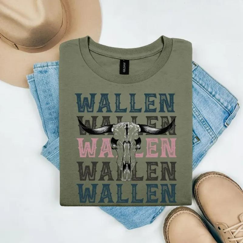 Wallen Shirt, Wallen Bullhead Sweater, Wallen Western Sweatshirt, Cowgirl Wallen Hoodie, Country Music Outfit, western...