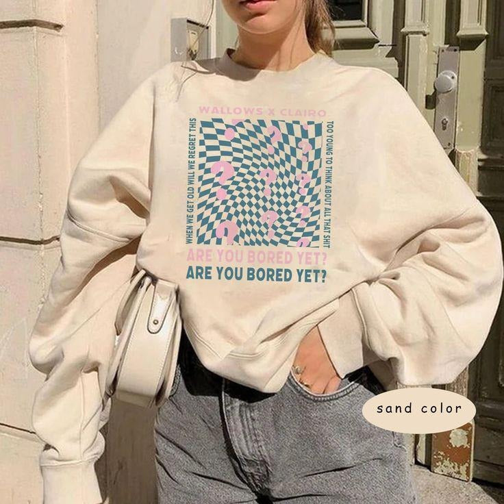 Wallows and Clairo Are You Bored Yet Album Graphic Y2k Sweatshirt Wallows Tour 2022 Sweatshirt T-Shirts, Hoodie