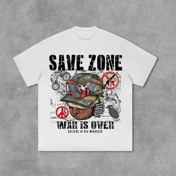 War Is Over Flame Boy Graphic Print Cotton T-Shirt Hoodie, Sweatshirt | HypeCrazeTee.com