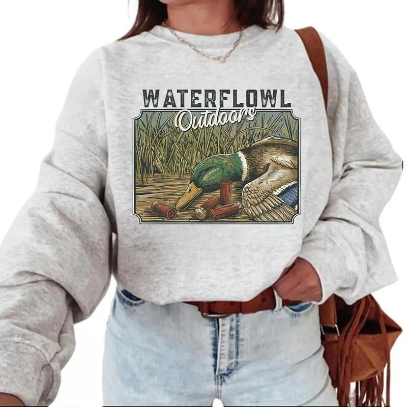 Waterflowl Outdoors Mallard Duck Hunting Sweatshirt Hello Hunting Season Hoodie,  T-shirt, Deer Duck Dog Nature Animal...