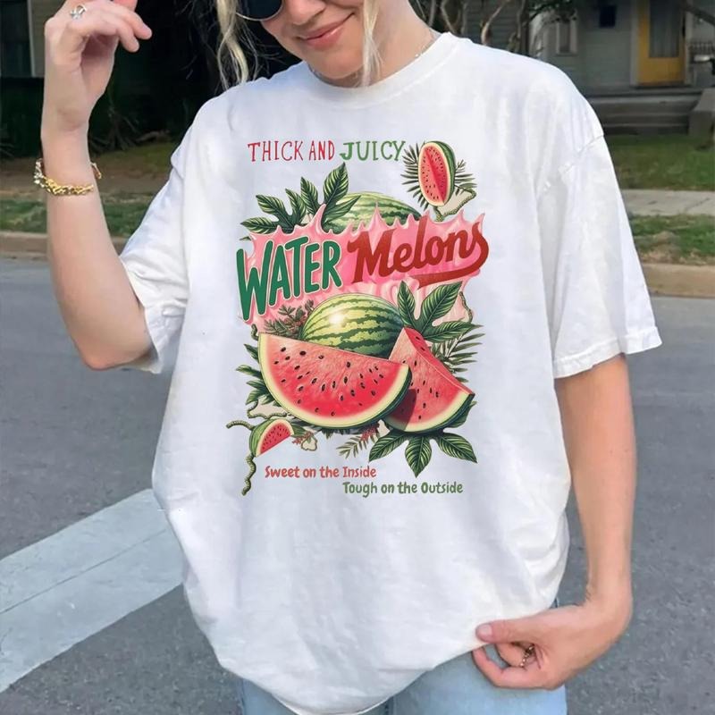 Watermelon Commercial Graphic Shirt, Fruit Label Tee for Fruit Lovers Hoodie, Sweatshirt | HypeCrazeTee.com