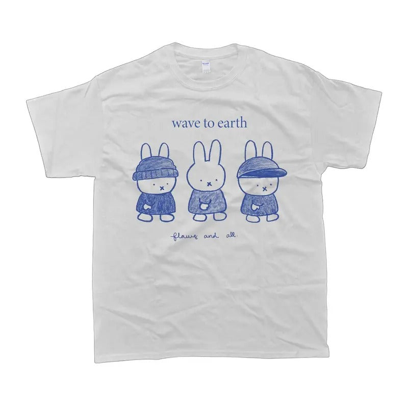 Wave To Earth Miffy Shirt Cute Soft T-shirt Unisex Graphic Hoodie, Sweatshirt | HypeCrazeTee.com