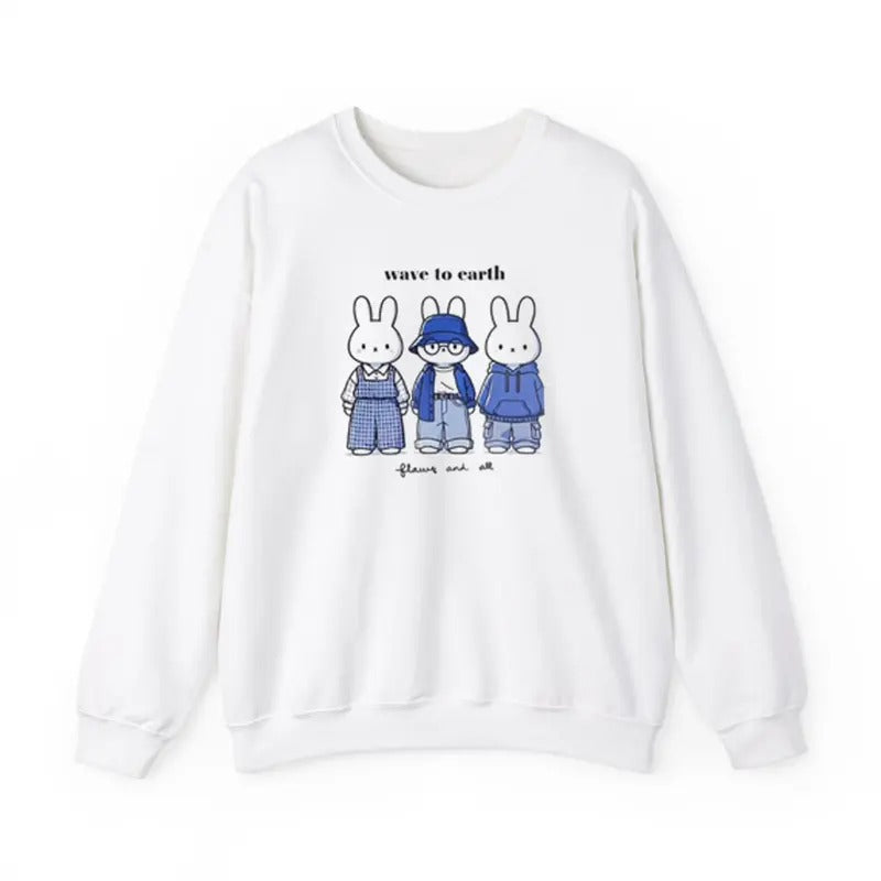 Wave To Earth Miffy Sweatshirt, Wave To Earth  Sweatshirt Memeshirt Menswear Unisex T-Shirts, Hoodie | HypeCrazeTee.com