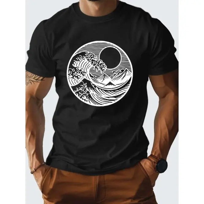 Waves Pure Cotton Men's Tshirt Comfort Fit Made in USA Hoodie, Sweatshirt | HypeCrazeTee.com