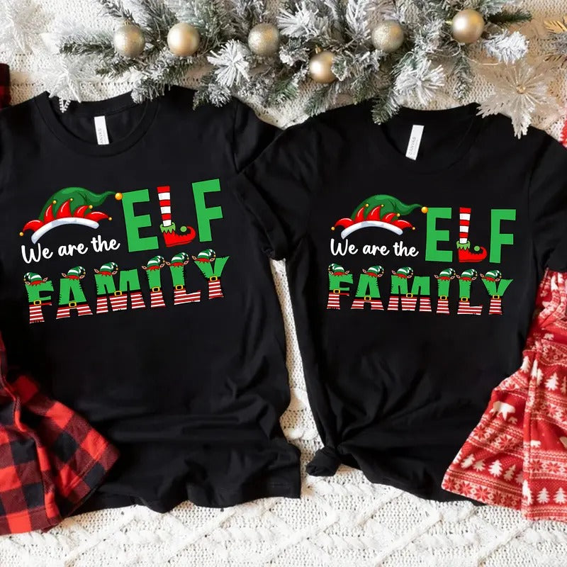We Are The Elf Family T-shirt, The Elf Shirt, Christmas Family Matching Tee, Family Christmas Shirt, Christmas Elf Tee...