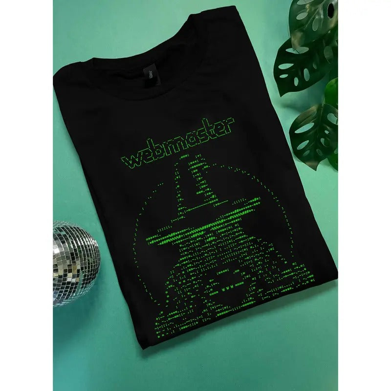 Webmaster Wizard ascii by Terminal Research on black unisex t-shirt Hoodie, Sweatshirt | HypeCrazeTee.com