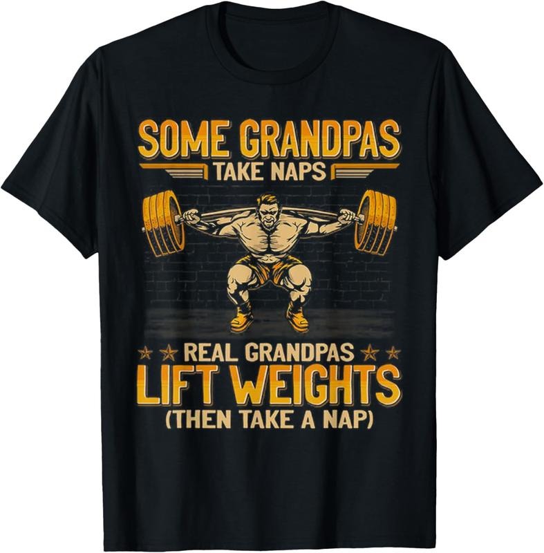 Weightlifting Some Grandpas Take Naps Real Grandpas Lift T-Shirt Hoodie, Sweatshirt | HypeCrazeTee.com