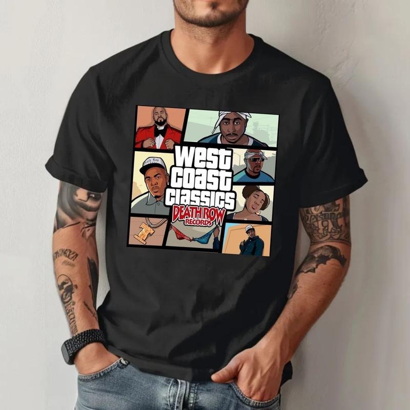 West Coast Hip Hop Tee, Friends Hip Hop Rapper Tshirt, 90s Music Tee, Gift For Rap Fan, Unisex Short Sleeve Tee Hoodie,...