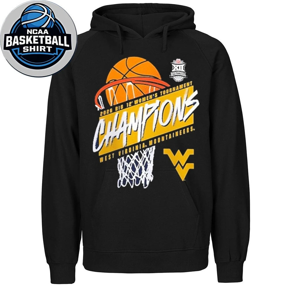 West Virginia Mountaineers 2026 Big 12 Women’s Basketball Tournament Champions Shirt