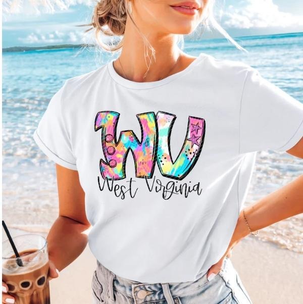 West Virginia Neon Splash DTF Transfers - THIS IS NOT A SHIRT Hoodie, Sweatshirt | HypeCrazeTee.com
