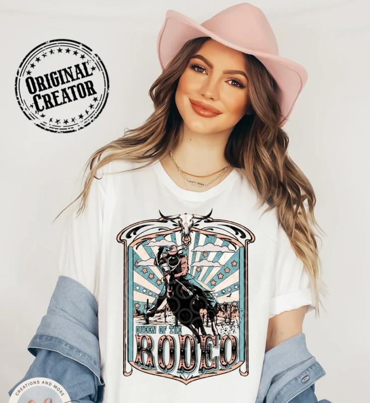 Western Cowgirl T Shirt, Rodeo Cowgirl Graphic Tee, Country Western Shirt, Cowgirl Rodeo Style, Rustic Farm Shirt Hoodie,...