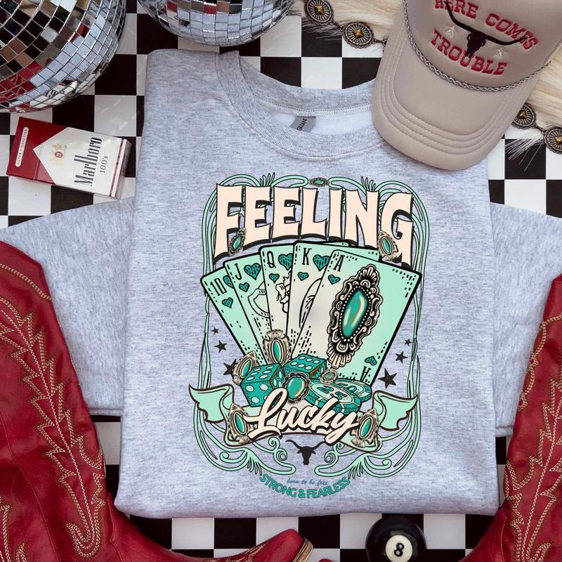 Western Feeling Lucky DTF Transfers - THIS IS NOT A SHIRT Hoodie, Sweatshirt | HypeCrazeTee.com