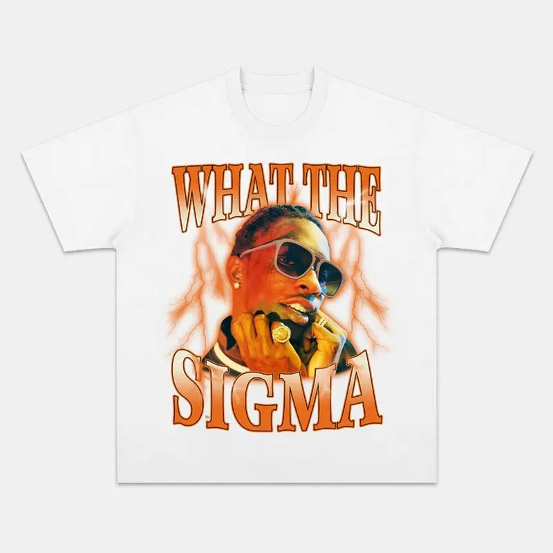 What the Sigma Graphic T-Shirt - Thug Face Cotton Menswear Hoodie, Sweatshirt | HypeCrazeTee.com