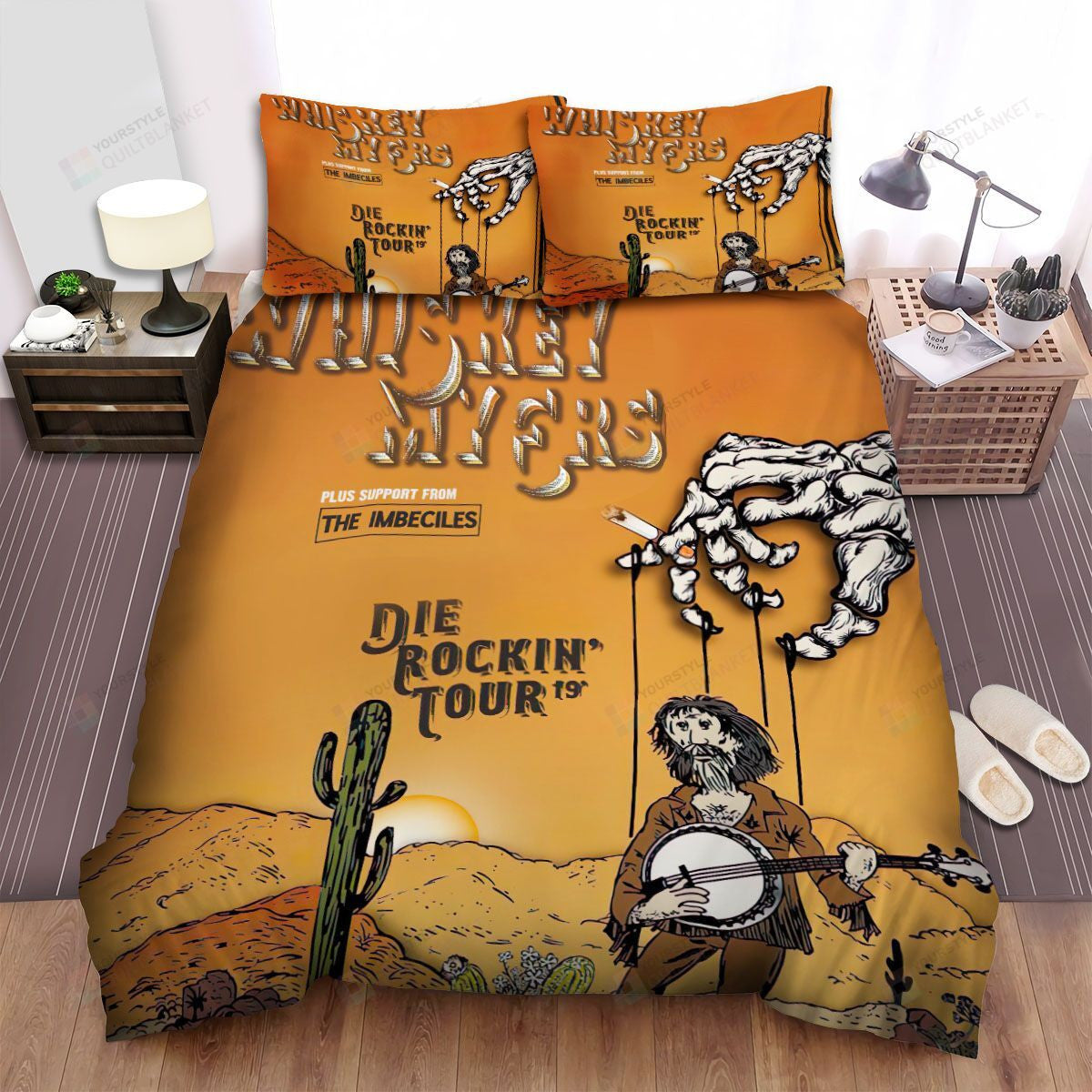 Whiskey Myers Die Rockin Tour Poster 1 Bed Sheets Spread Comforter Duvet Cover Bedding Setss