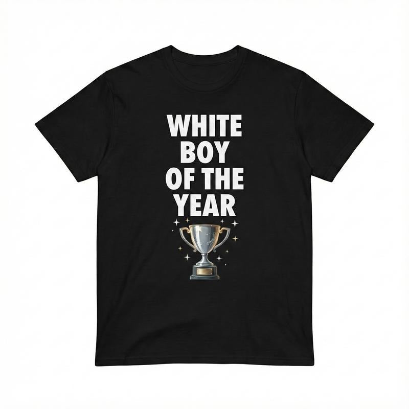 White Boy of the Year Cotton Unisex T-Shirt with Unique Guatemalan Pride Teddy Bear Design Comfortable Fit for Casual...