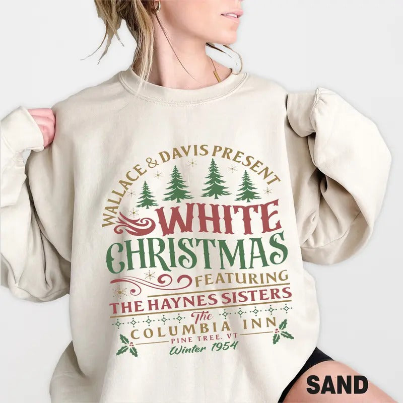 White Christmas Movie Crewneck Sweatshirt, Christmas Holiday Sweatshirt, White Christmas Movie 1954 Shirt, Christmas...