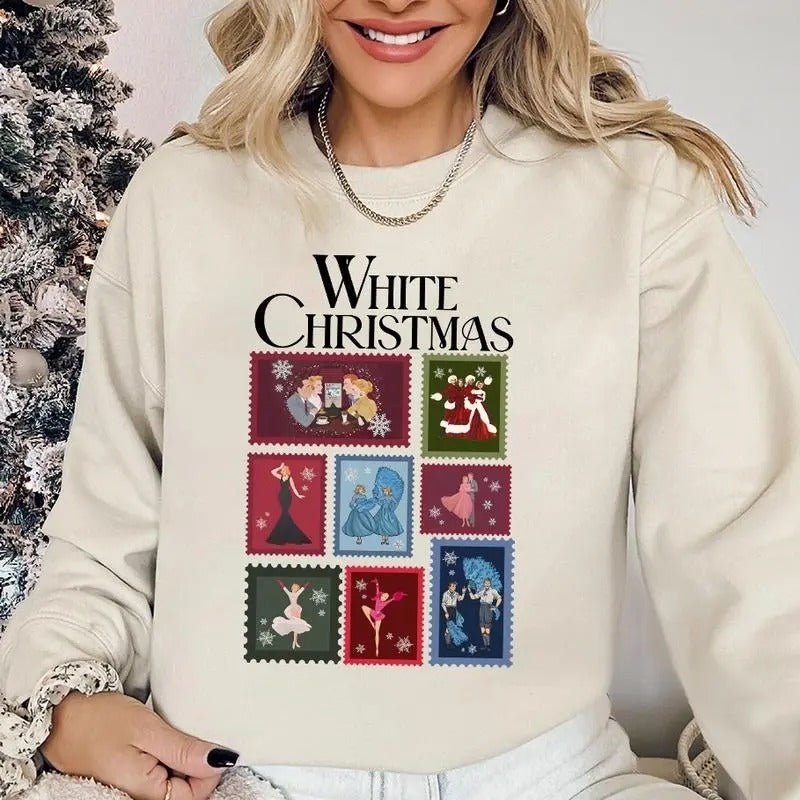 White Christmas Movie Sweatshirt, Movie 1954 Shirt, Christmas Shirt, Wallace And Davis, Haynes Sisters, Unisex Short...