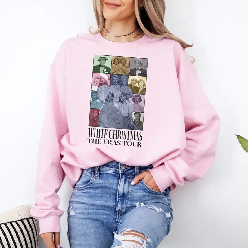 White Christmas The Eras Tour Shirt, I'm Dreaming Of Christmas Sweatshirt, Sisters Christmas Song Shirt, Christmas Movie...
