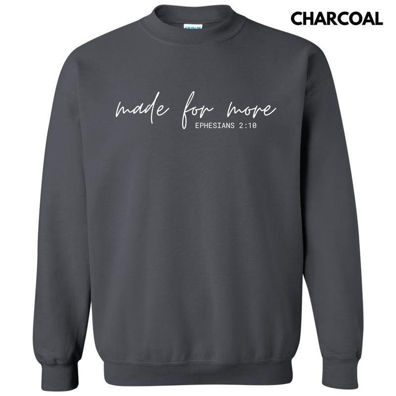 White Made For More Sweatshirt 'NLB' T-Shirts, Hoodie | HypeCrazeTee.com