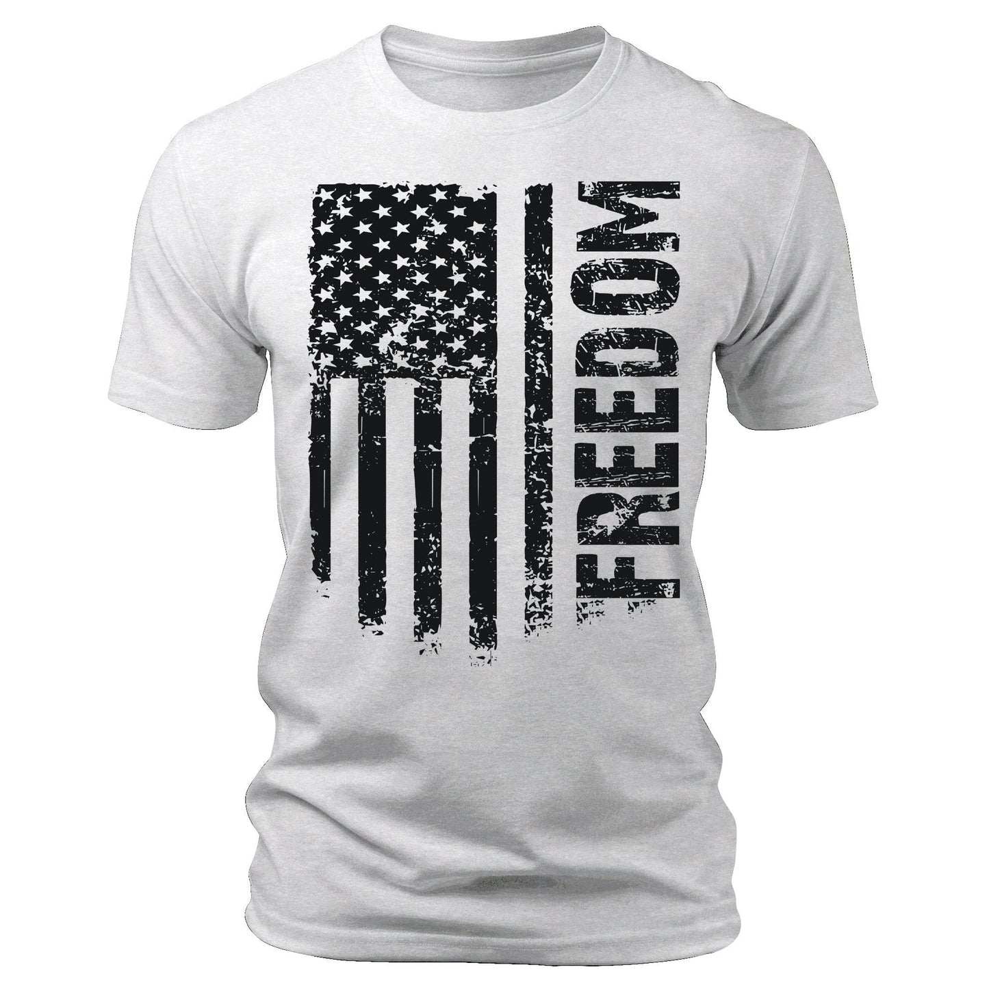 Men's Flag T-Shirts Patriotic Freedom Short Sleeve Crewneck Graphic Tees