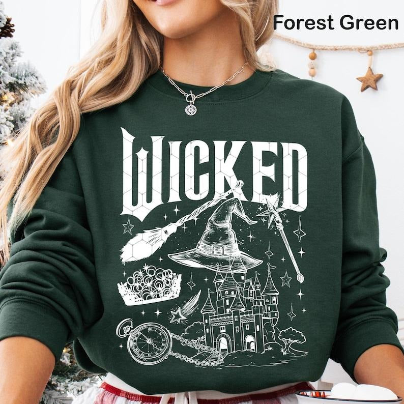 Wicked Broadway Tribute Sweatshirt, Featuring Glinda and Elphaba T-Shirts, Hoodie | HypeCrazeTee.com