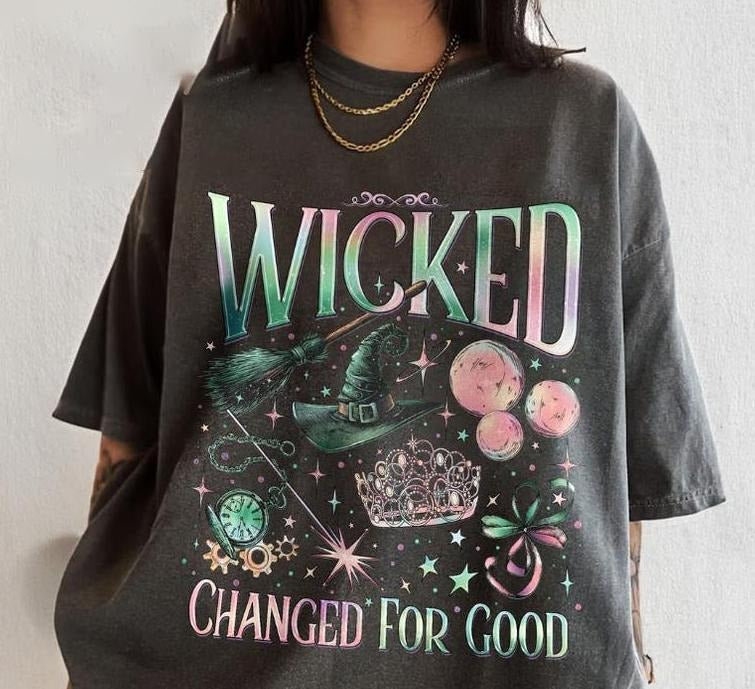 Wicked Change For Good Shirt, Defy Gravity Broomstick Magic Wand, Wizard Movie Fan Shirt, Wicked Musical Fan Gift Hoodie,...