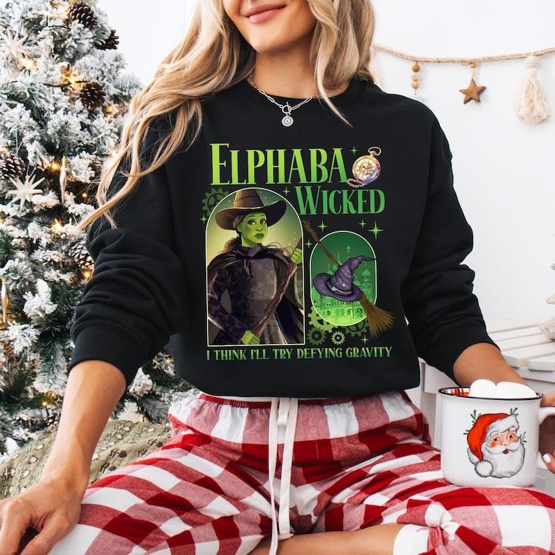 Wicked Defy Gravity Sweatshirt, Retro Broadway Musical Style T-Shirts, Hoodie | HypeCrazeTee.com