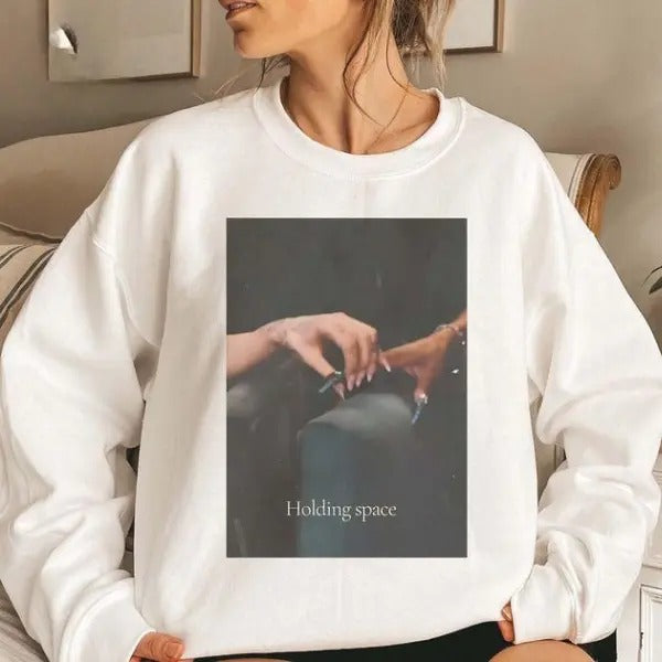 Wicked Sweatshirt Holding Space Ariana Cynthia Finger Hold Defying Gravity Meme Wicked Movie Gift Broadway Sweatshirt,...