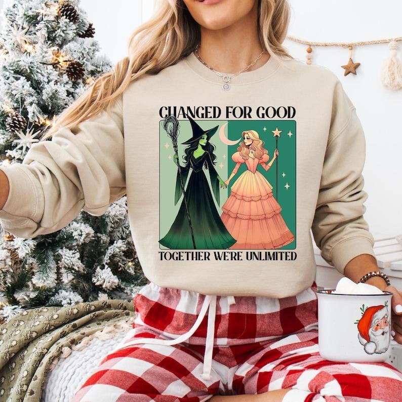Wicked The Musical Sweatshirt, Magic Wand and Broomstick Design T-Shirts, Hoodie | HypeCrazeTee.com