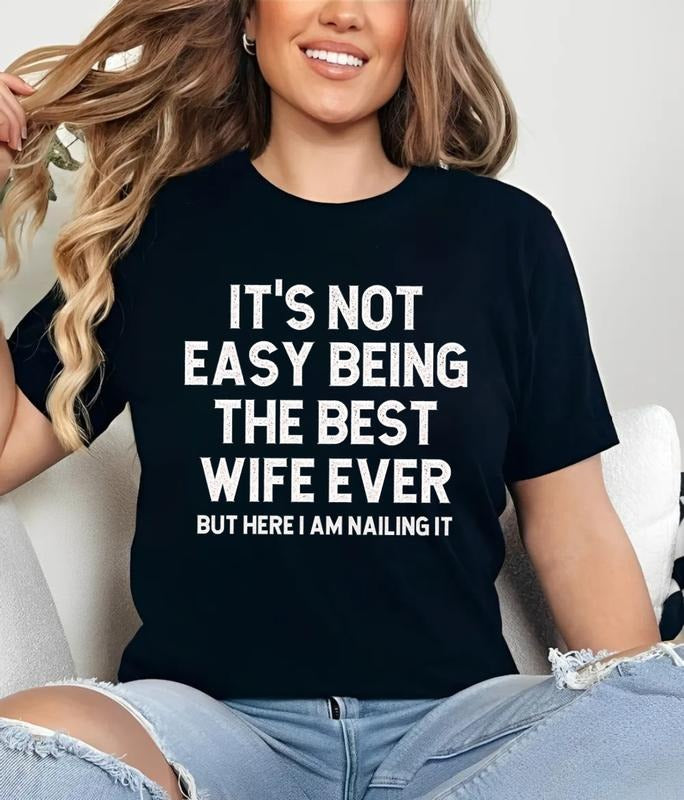Wife Anniversary Gift For Her, Fun Wife T Shirt, Married Gift, Mrs Shirt, Marriage Anniversary Tee For Wife, Unisex Short...