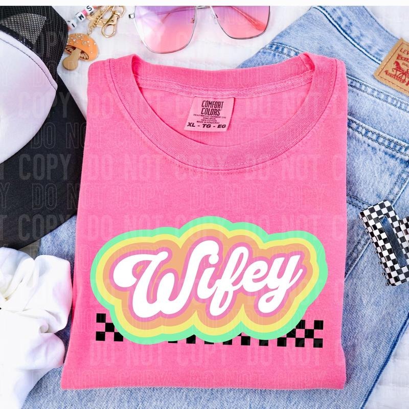 Wifey DTF Transfers - THIS IS NOT A SHIRT Hoodie, Sweatshirt | HypeCrazeTee.com