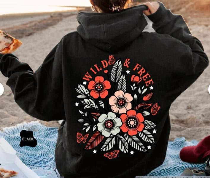 Wild And Free Hoodie, Wild And Free Sweatshirt, Wildflower Sweatshirt, Freedom Hoodie, Country Hood T-Shirts