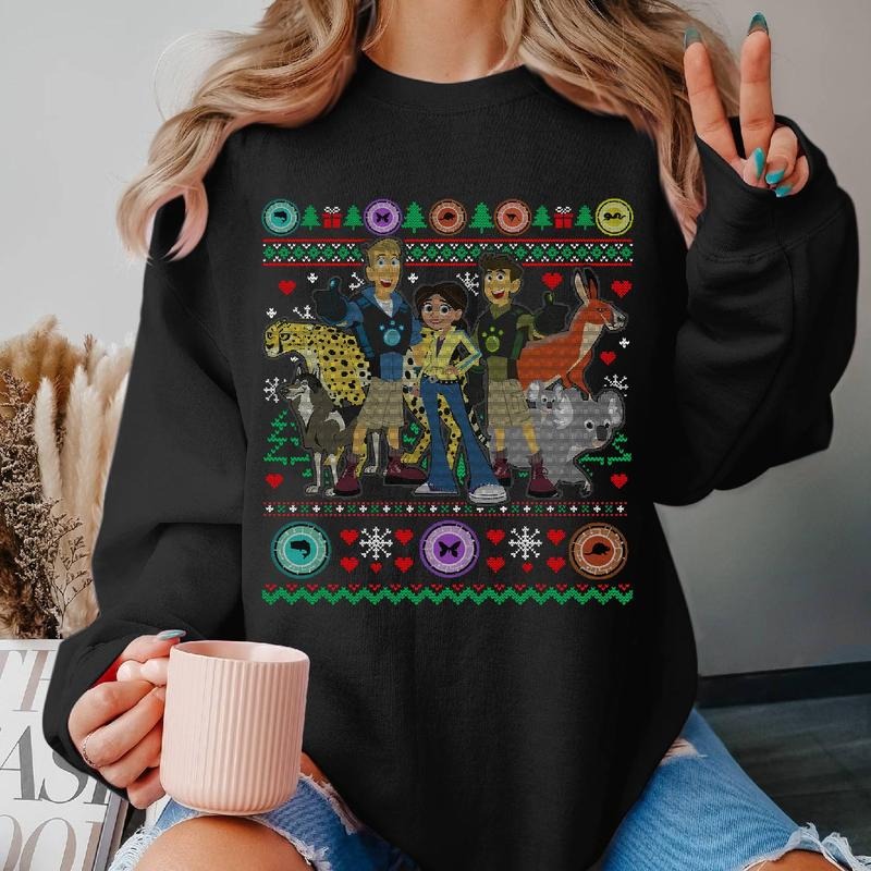 Wild Kratts Ugly Christmas Sweatshirt Wild Kratts Christmas Sweater Wild Kratts Shirt Wild Kratts Family Christmas...