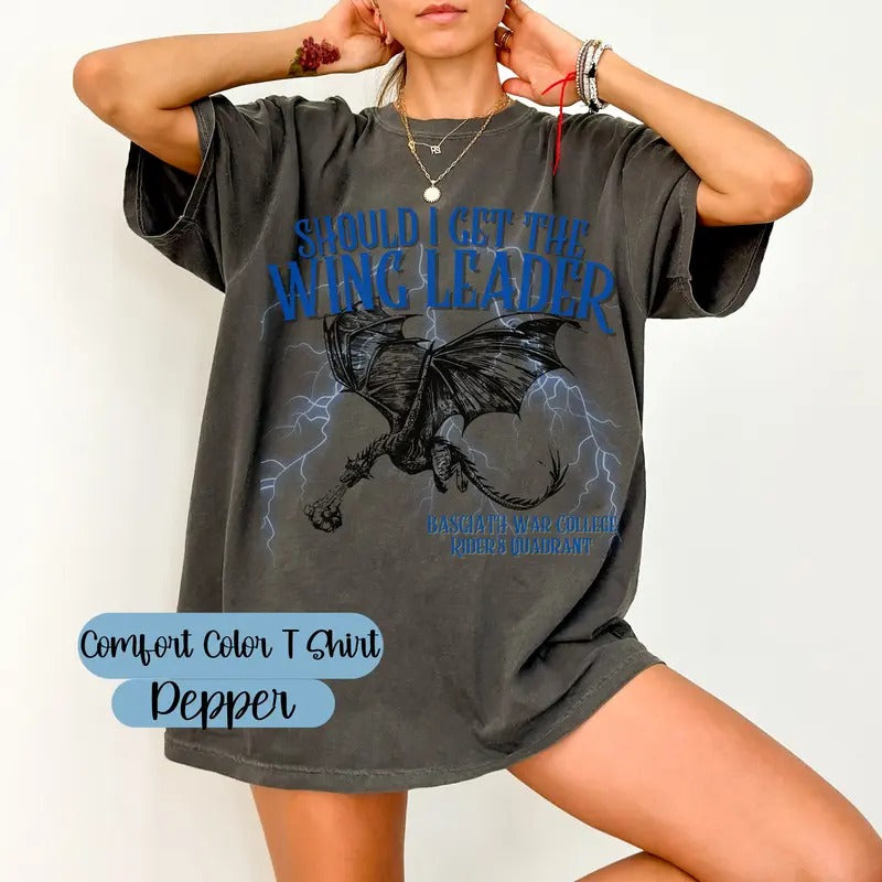 Wing Leader Shirt Fourth Wing Shirt Fourth Wing Book Lover Shirt Bookish Basgiath College Shirt T-Shirts, Hoodie, Sweatshirt