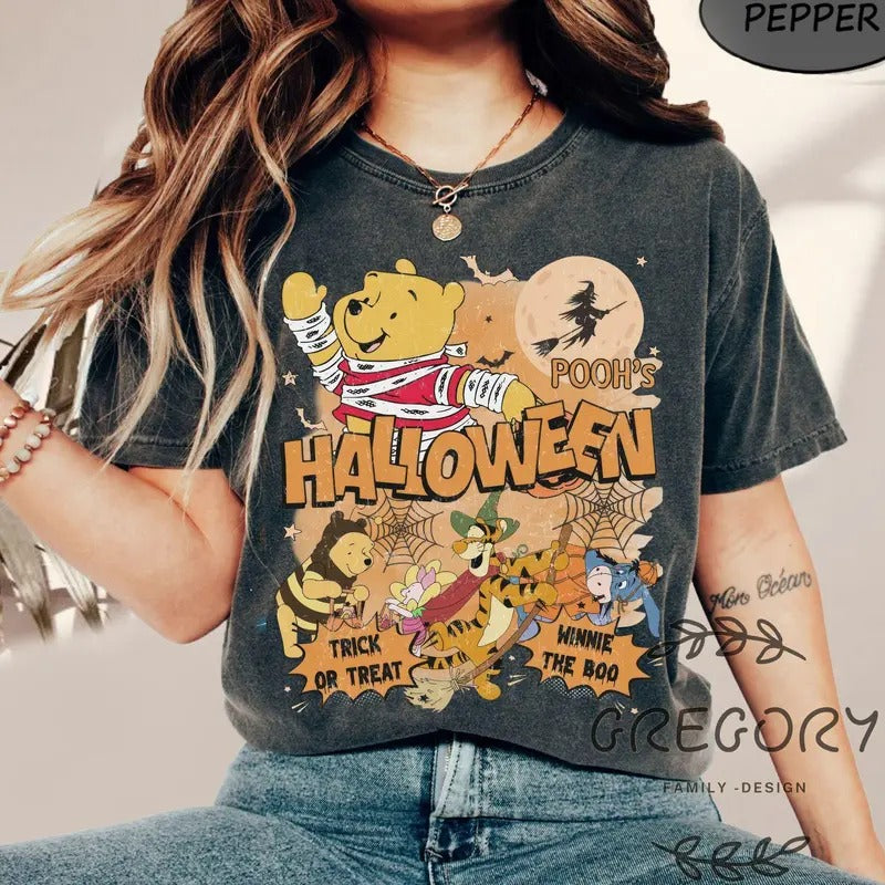 Winnie Halloween Shirt, Halloween Sweatshirt, Retro Halloween Shirt, Halloween Gifts Shirt Hoodie | HypeCrazeTee.com