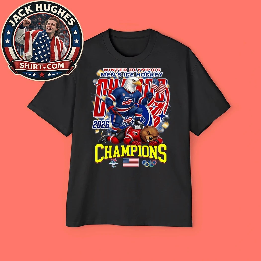 Winter Olympic Men’s Ice Hockey 2026 T-Shirt USA Hockey Gold Medal Merch Fan New Shirt