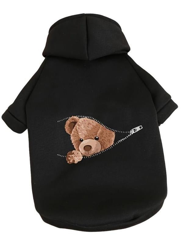 Winter Pet Hoodie, Anti-Shedding Teddy Bear & Pomeranian Dog Clothes, Fall Casual Puppy Sweatshirt, Comfortable and...