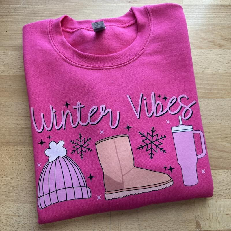 Winter Vibes Gildan Sweatshirt T-Shirts, Hoodie | HypeCrazeTee.com