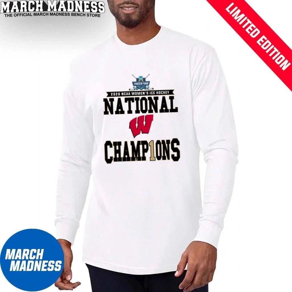 Wisconsin Badgers 2026 NCAA Women’s Ice Hockey National Champions Locker Room T-Shirt